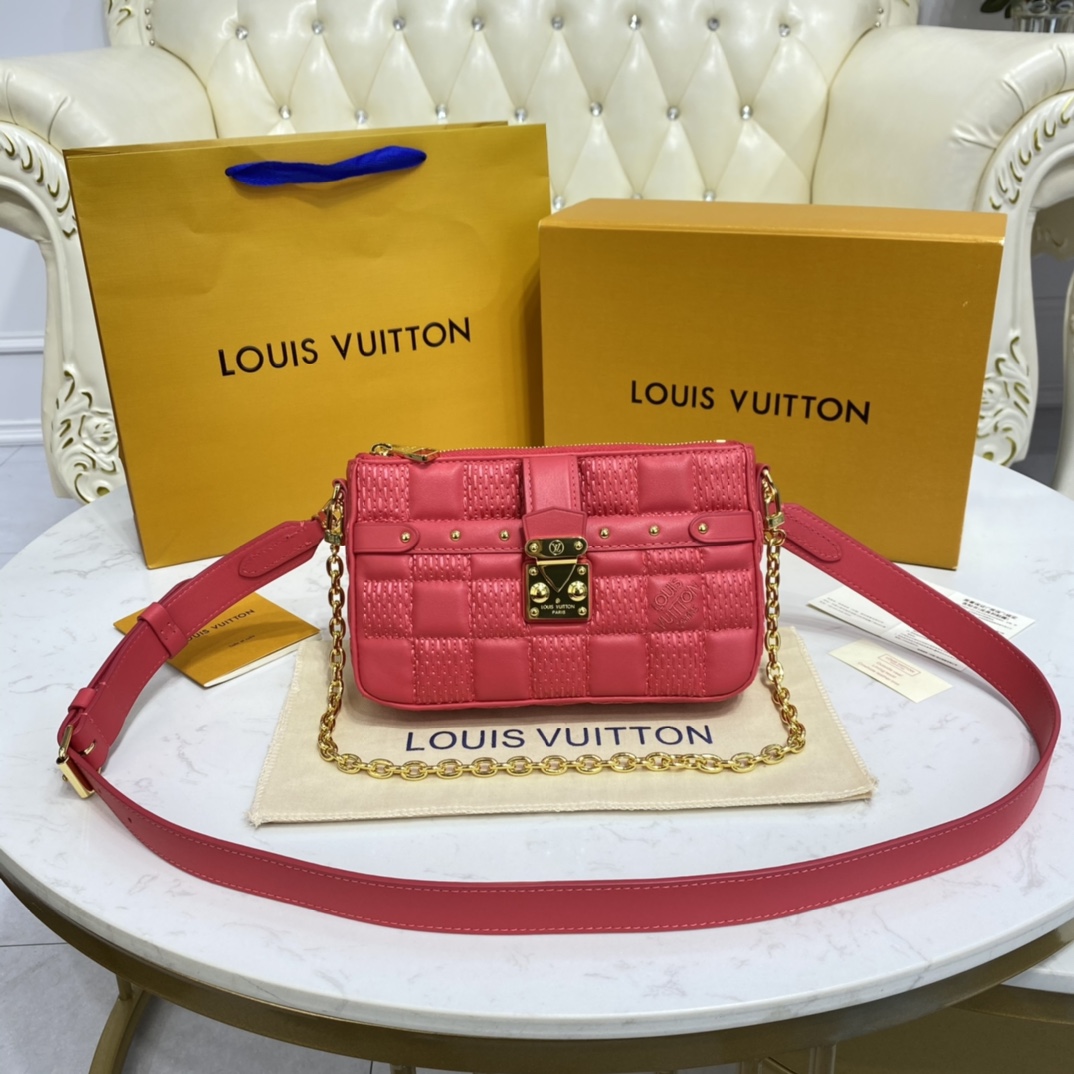 Louis Vuitton POCHETTE TROCA Shoulder Bag M59049 Pink